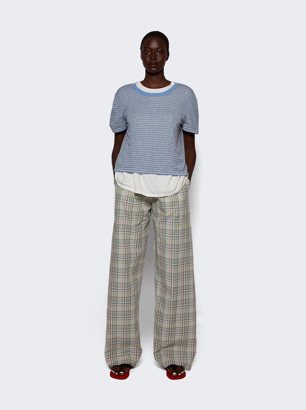 Jansu Top Blue And White Stripe - 5