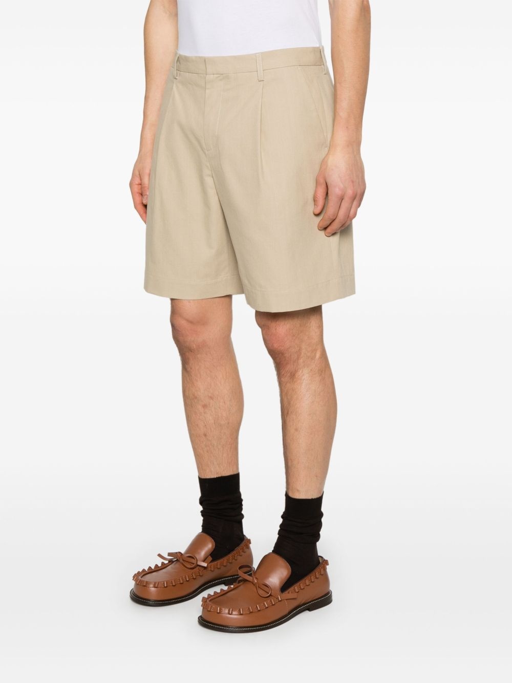 pleat-detail shorts - 3