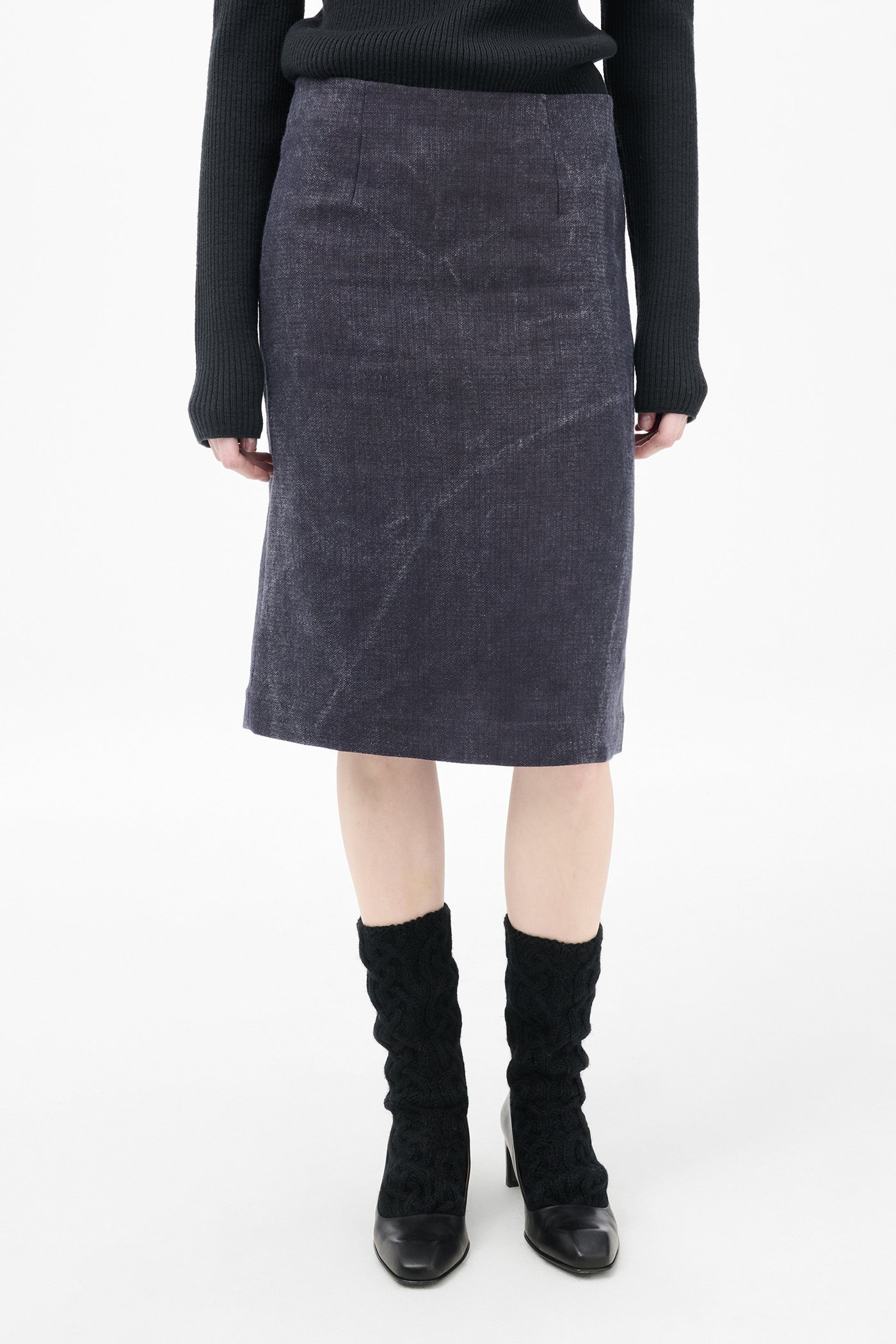 Sirocco Skirt Charcoal Bourdeaux Flow Weave - 3