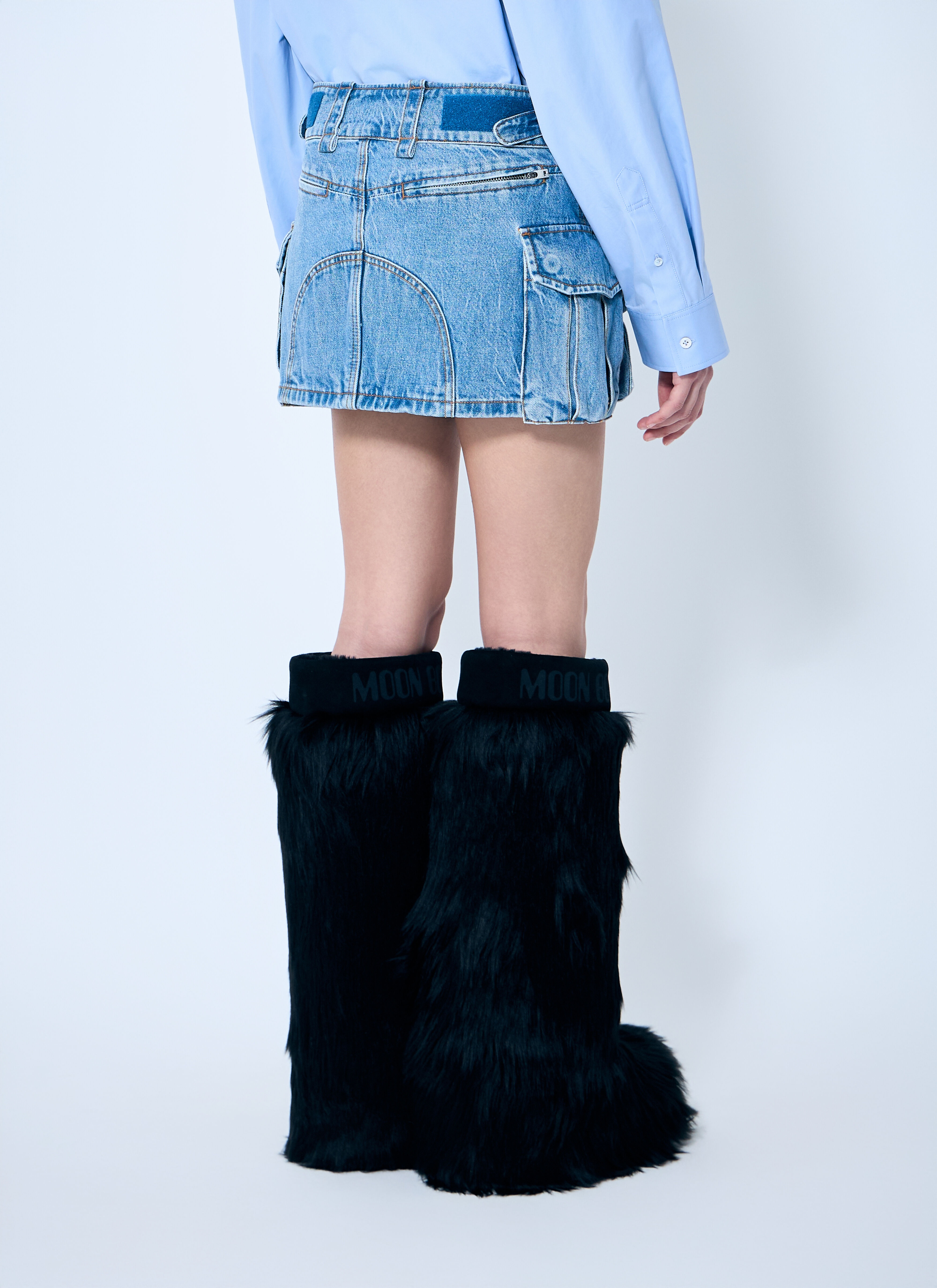 Cargo Denim Mini Skirt - 4
