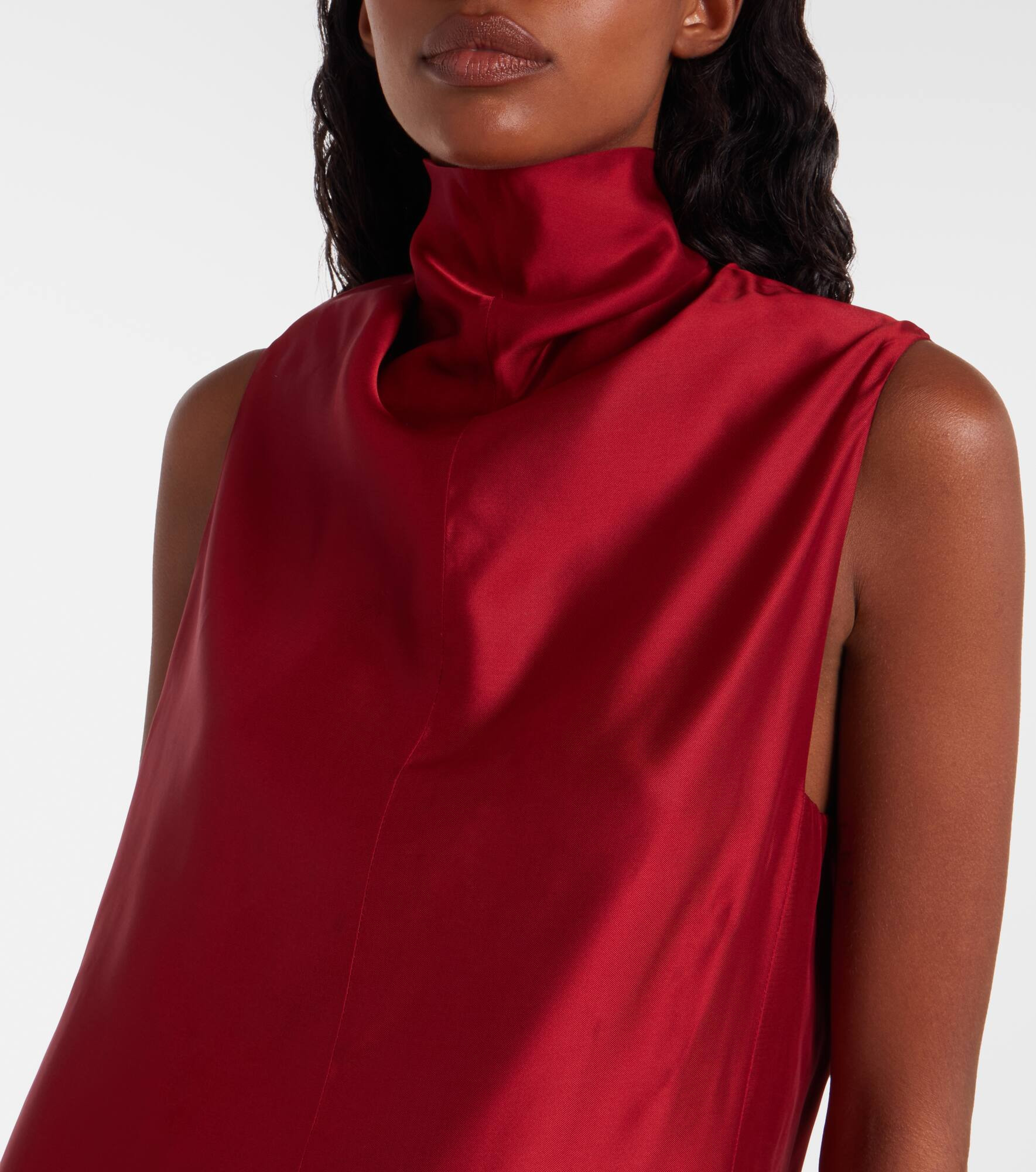 Daria turtleneck satin minidress - 4