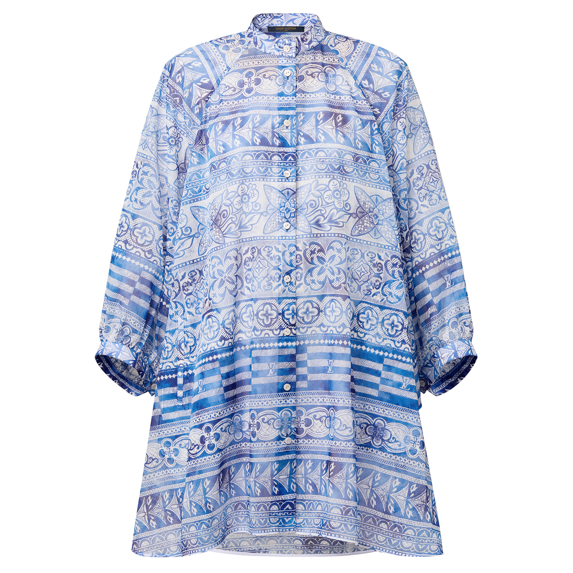 Monogram Tile Batwing Shirt Dress - 1