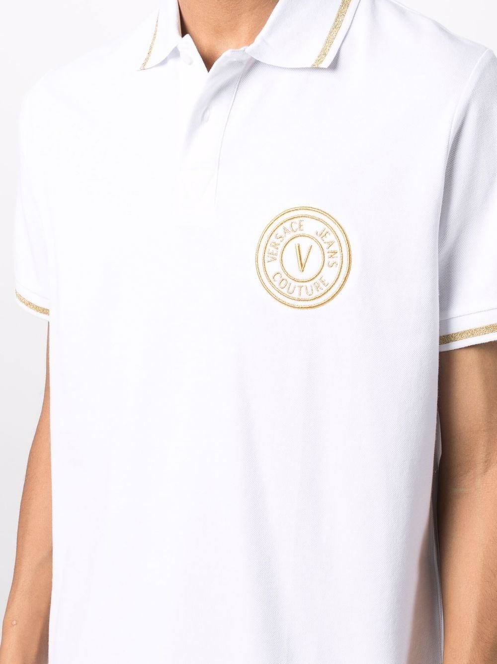 V-Emblem motif polo shirt - 5