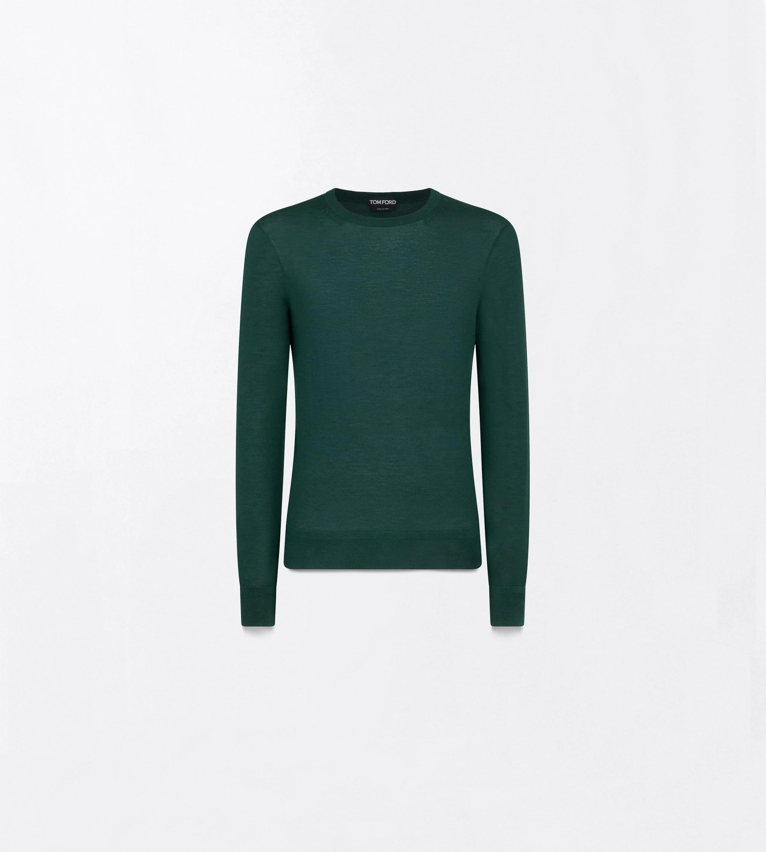 FINE GAUGE CASHMERE SILK CREW NECK SWEATER - 1