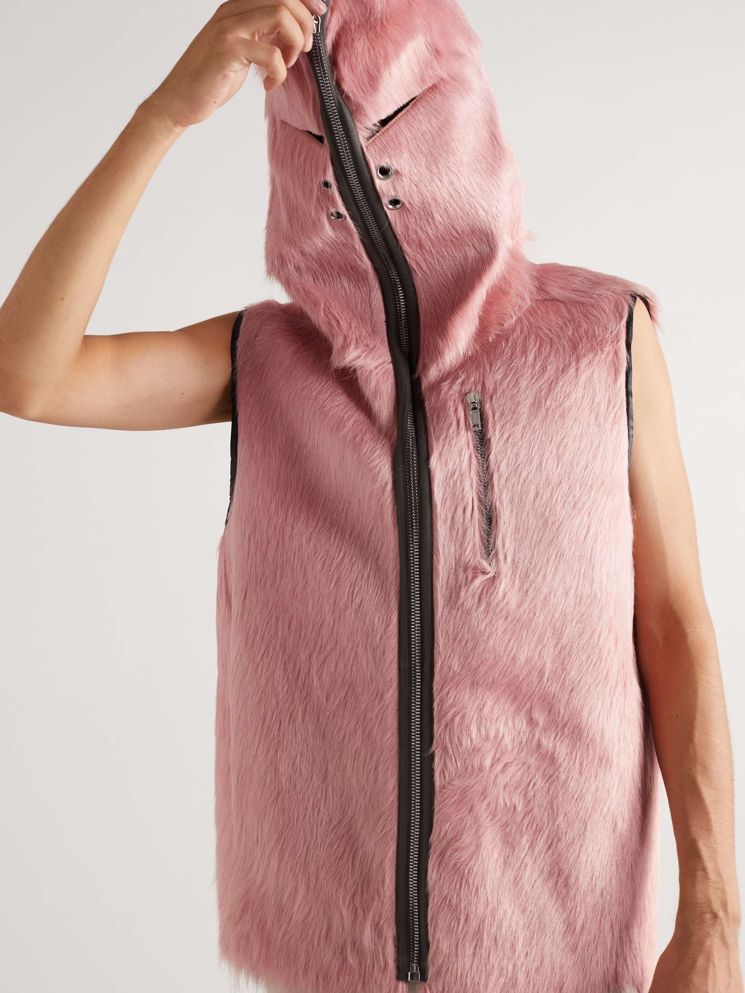 Calf Hair Hooded Gilet - 6