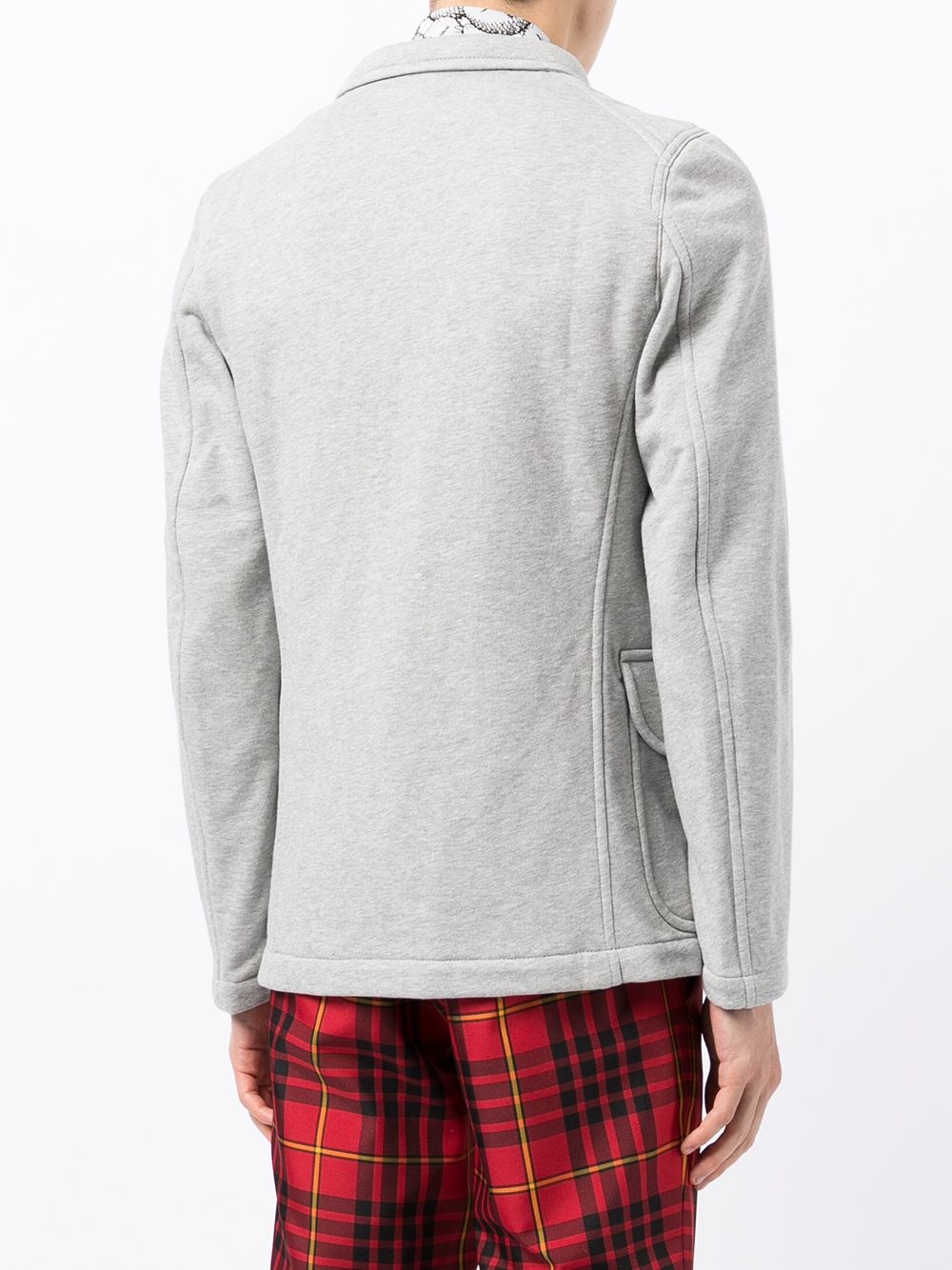 single-breasted cotton blazer - 4