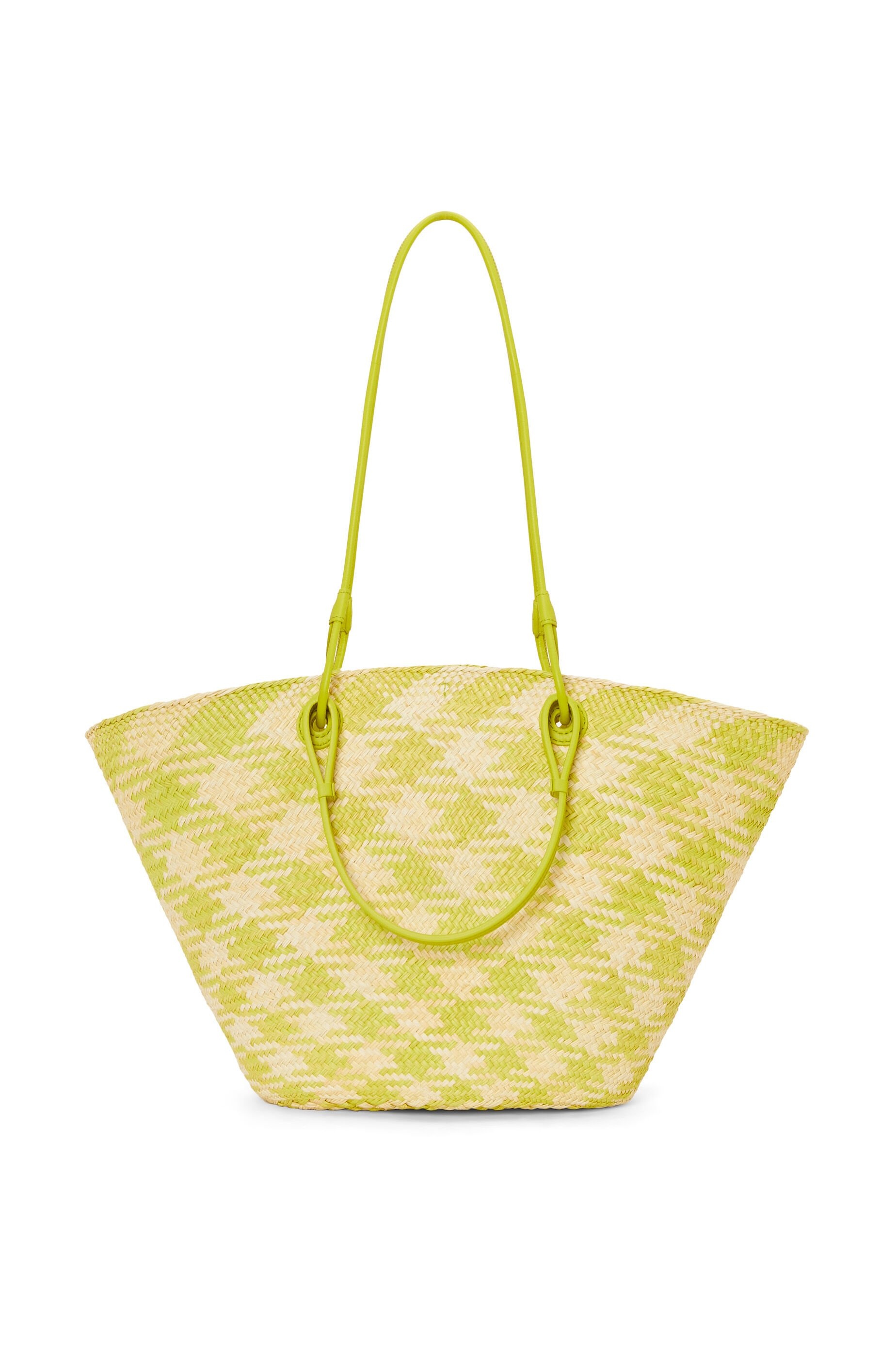 Anagram Basket bag in iraca palm and calfskin - 5