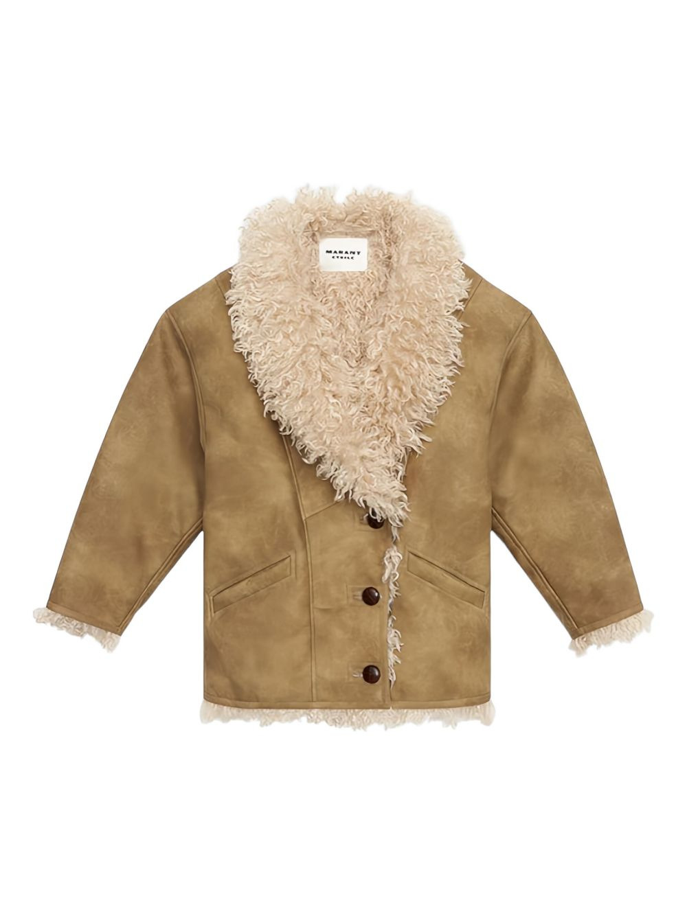 Clea faux-shearling collar coat - 1