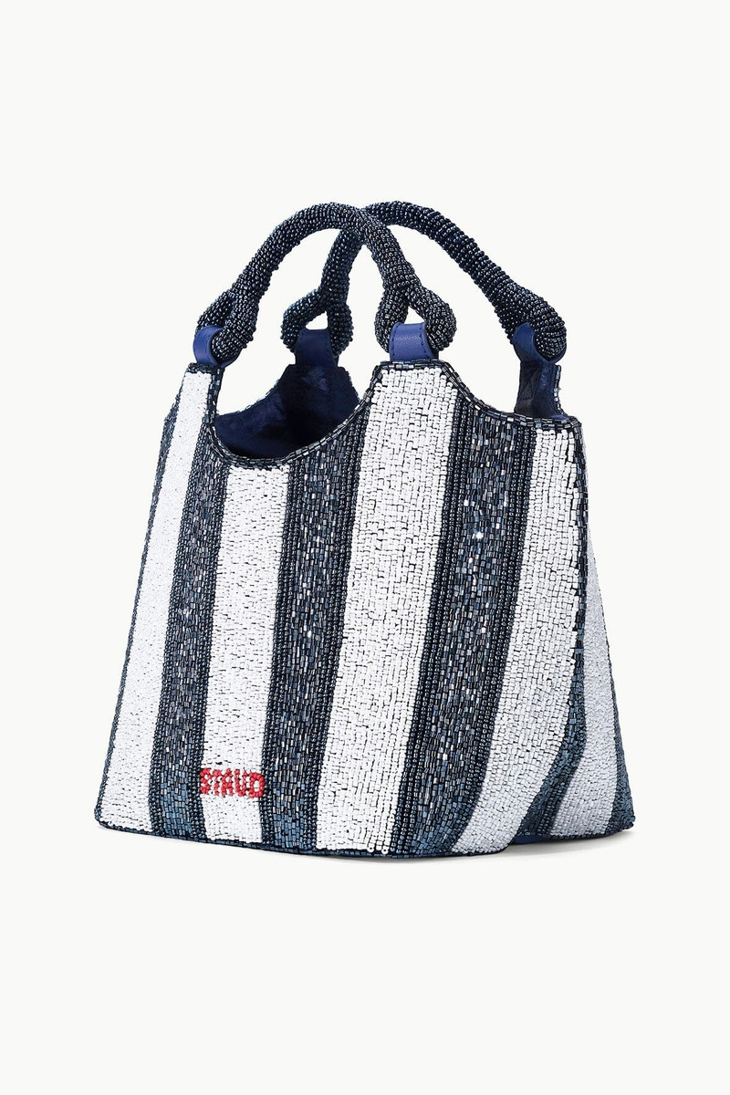 STAUD COTE BEADED BAG BRETON STRIPE 3