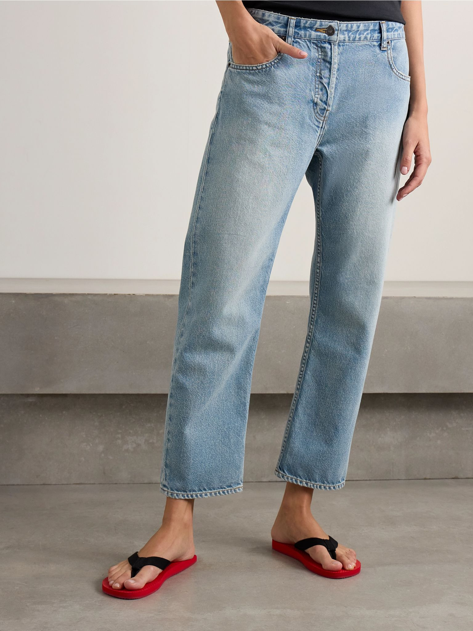 Riaco mid-rise slim-leg jeans Light denim - 3