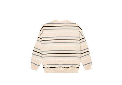 PALACE STRIPE DROP SHOULDER CREW STONE outlook