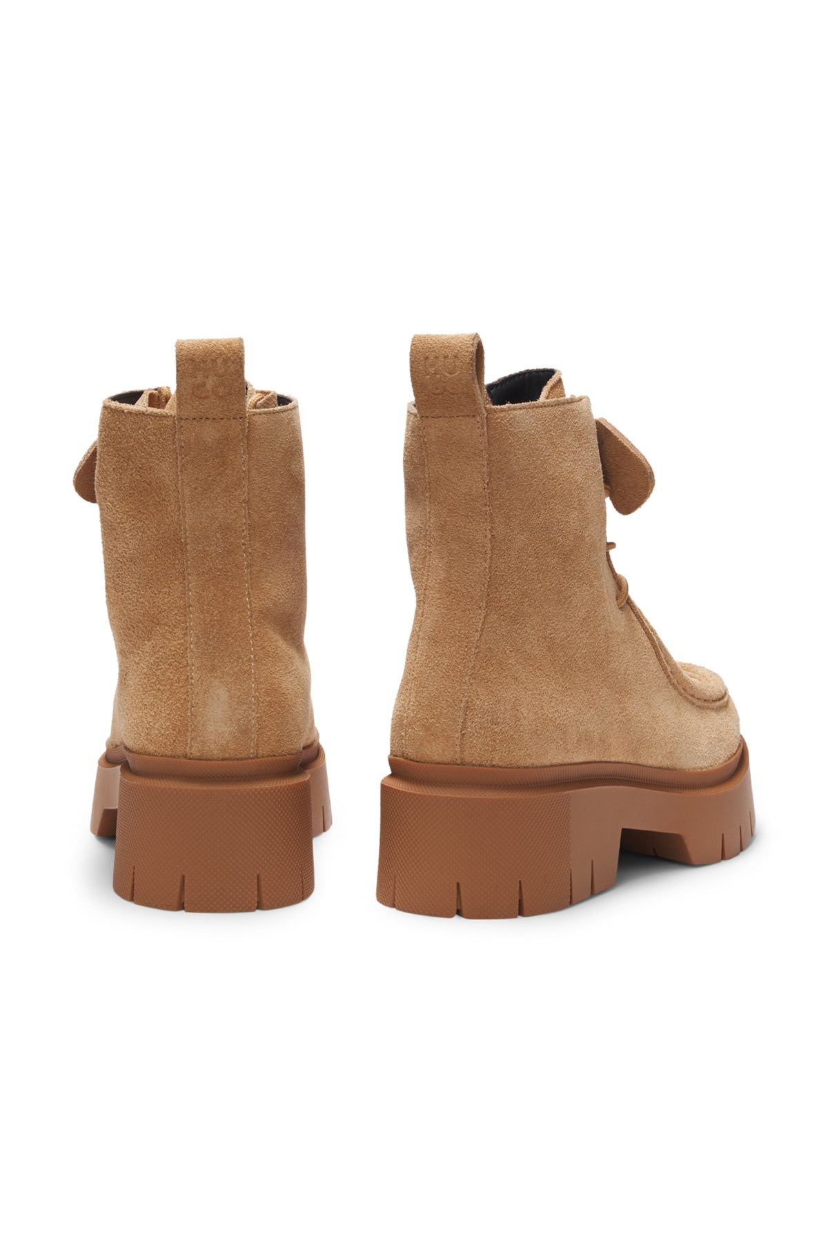 LACE-UP BOOTS IN SUEDE WITH REMOVABLE LOGO TAG - 4