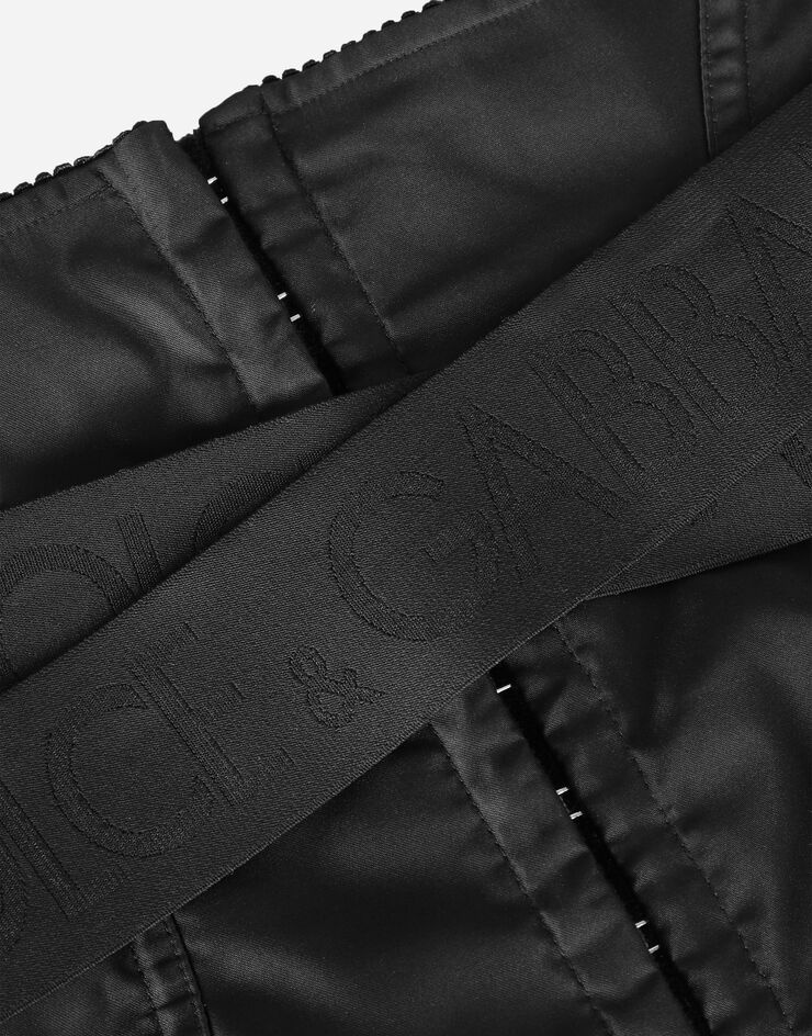Corset-style belt with branded stretch crossover bands - 8
