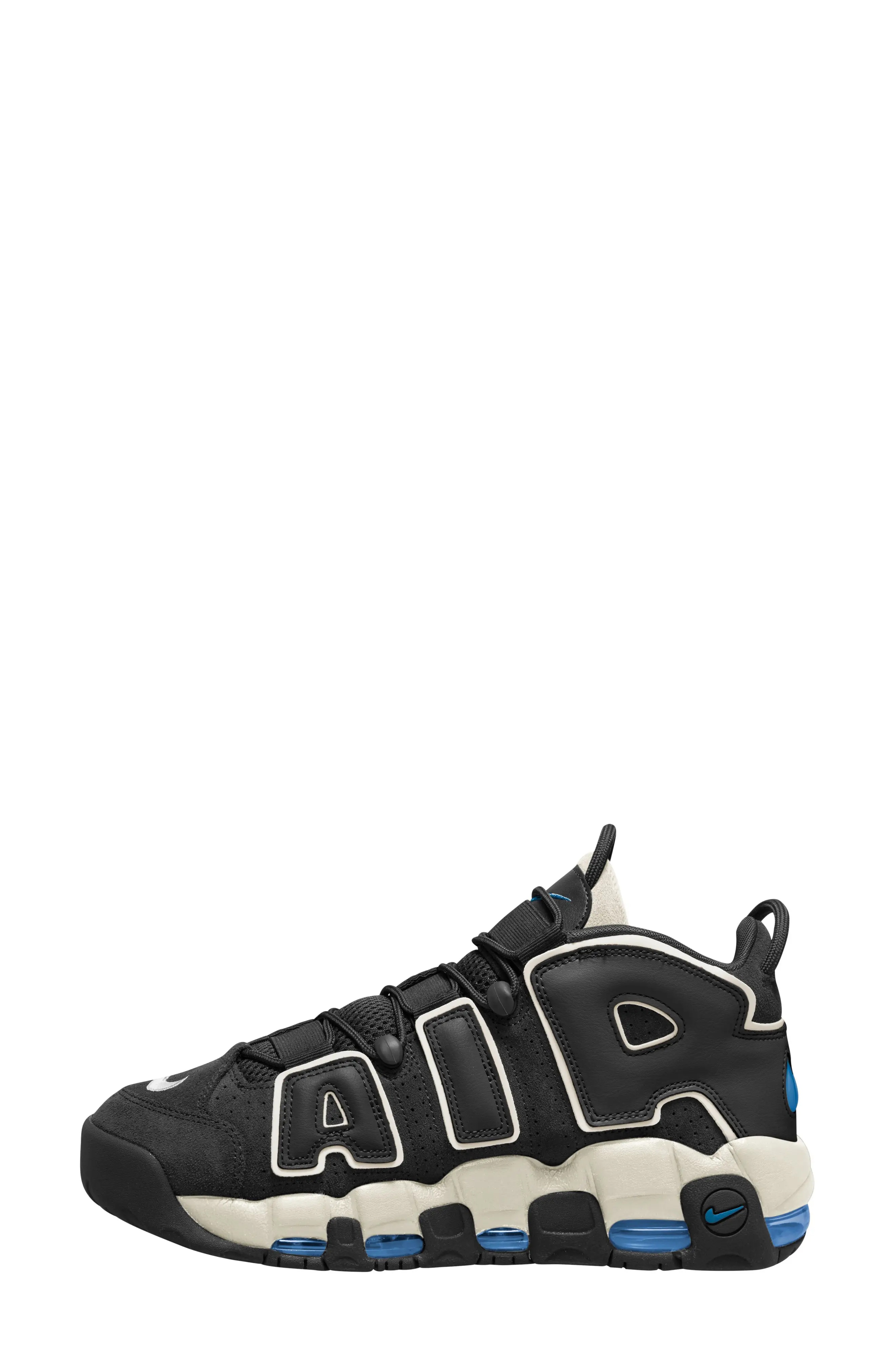 Air More Uptempo '96 Sneaker in Black/Star Blue/Summit White - 4