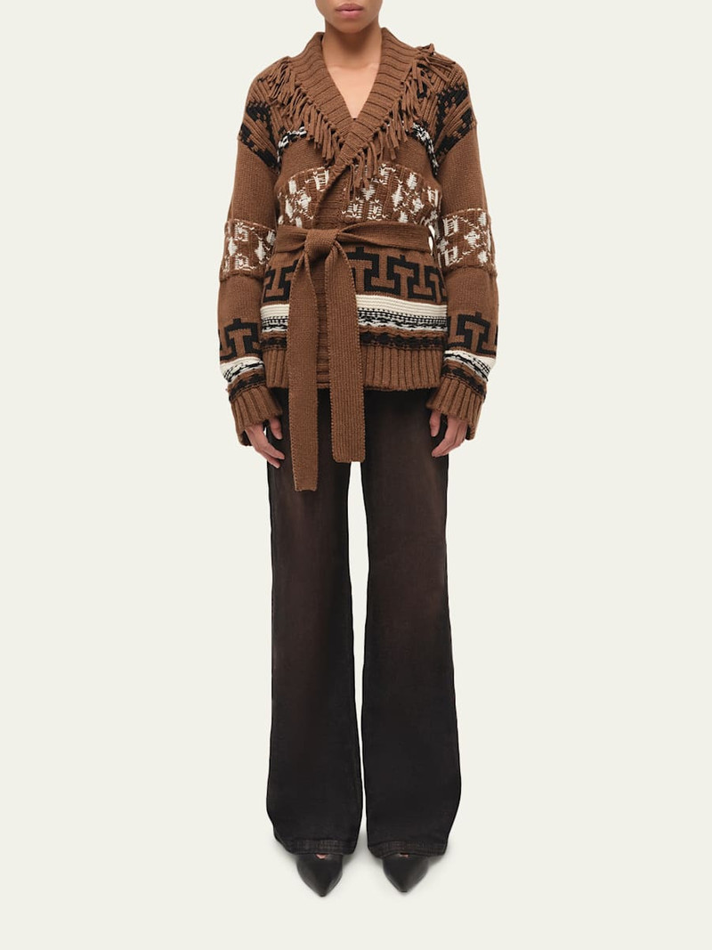 SIMKHAI Elwood Fringe Wrap Cardigan outlook