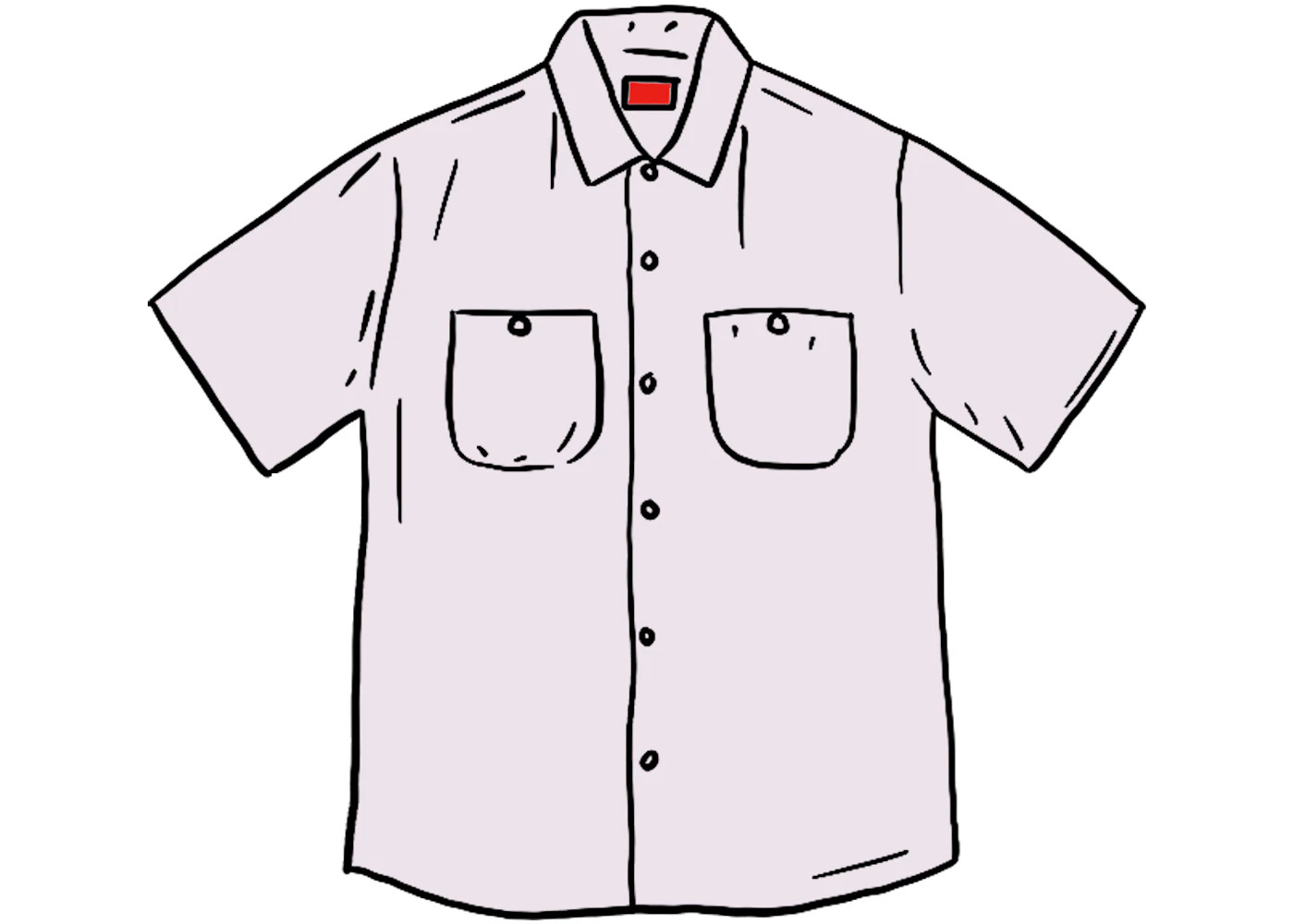 Supreme Silk S/S Work Shirt Light Purple - 1