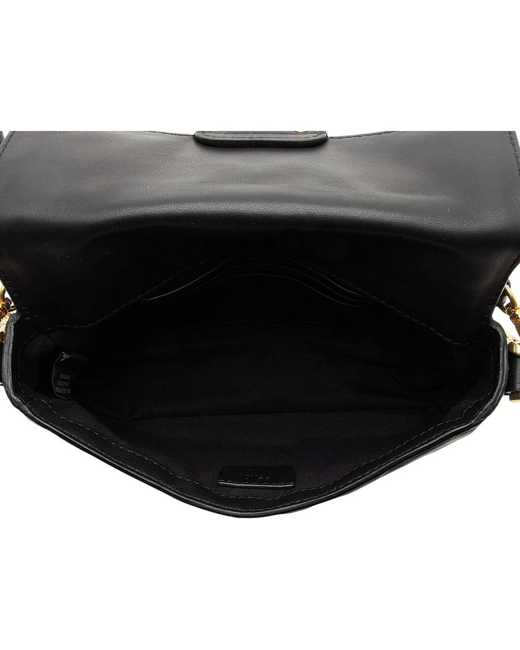 FENDI Black Leather FF Embossed 1974 Mini Baguette Shoulder Bag (Authentic
Pre-Loved) - 4