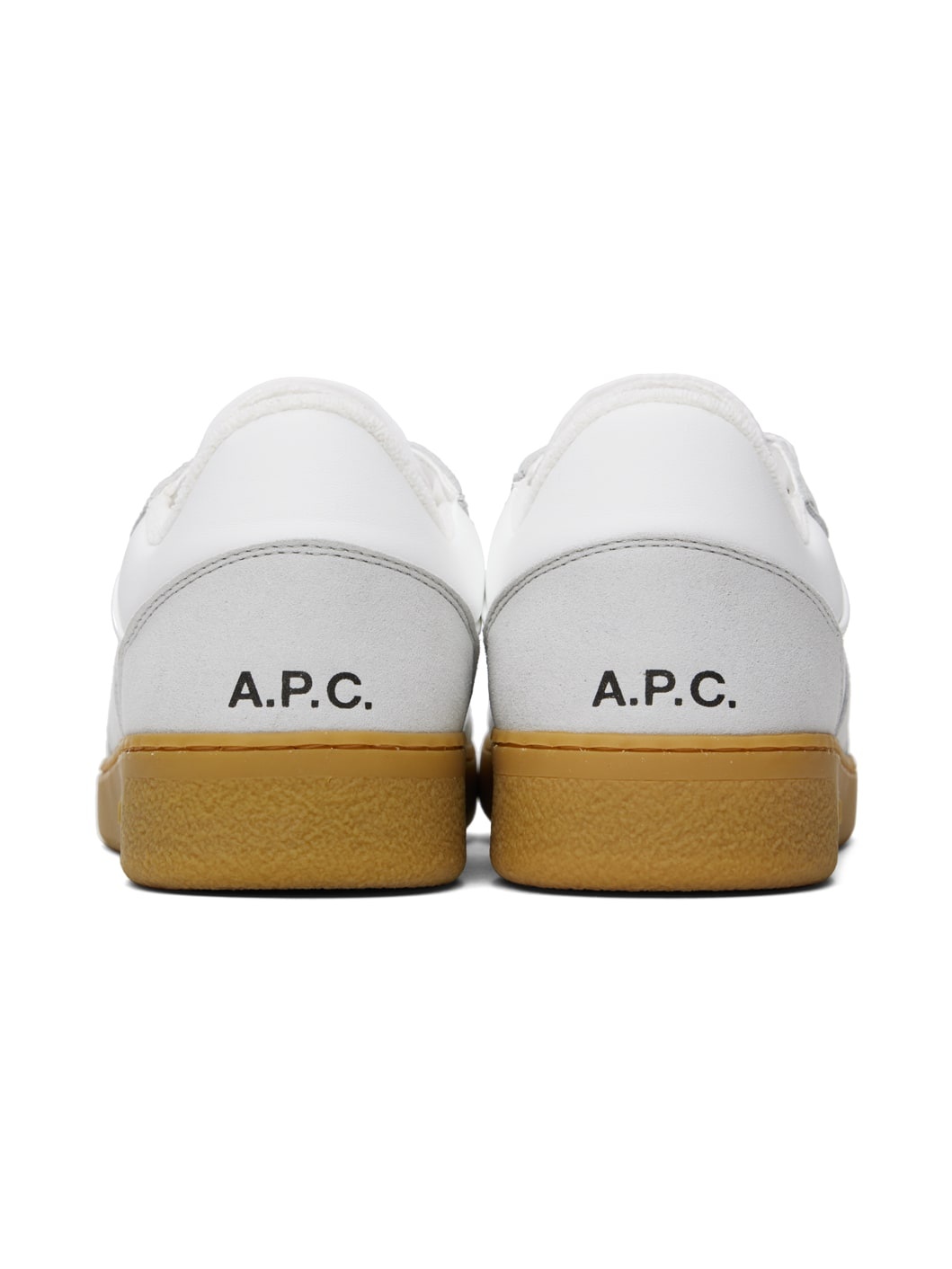 White & Gray Plain Sneakers - 2