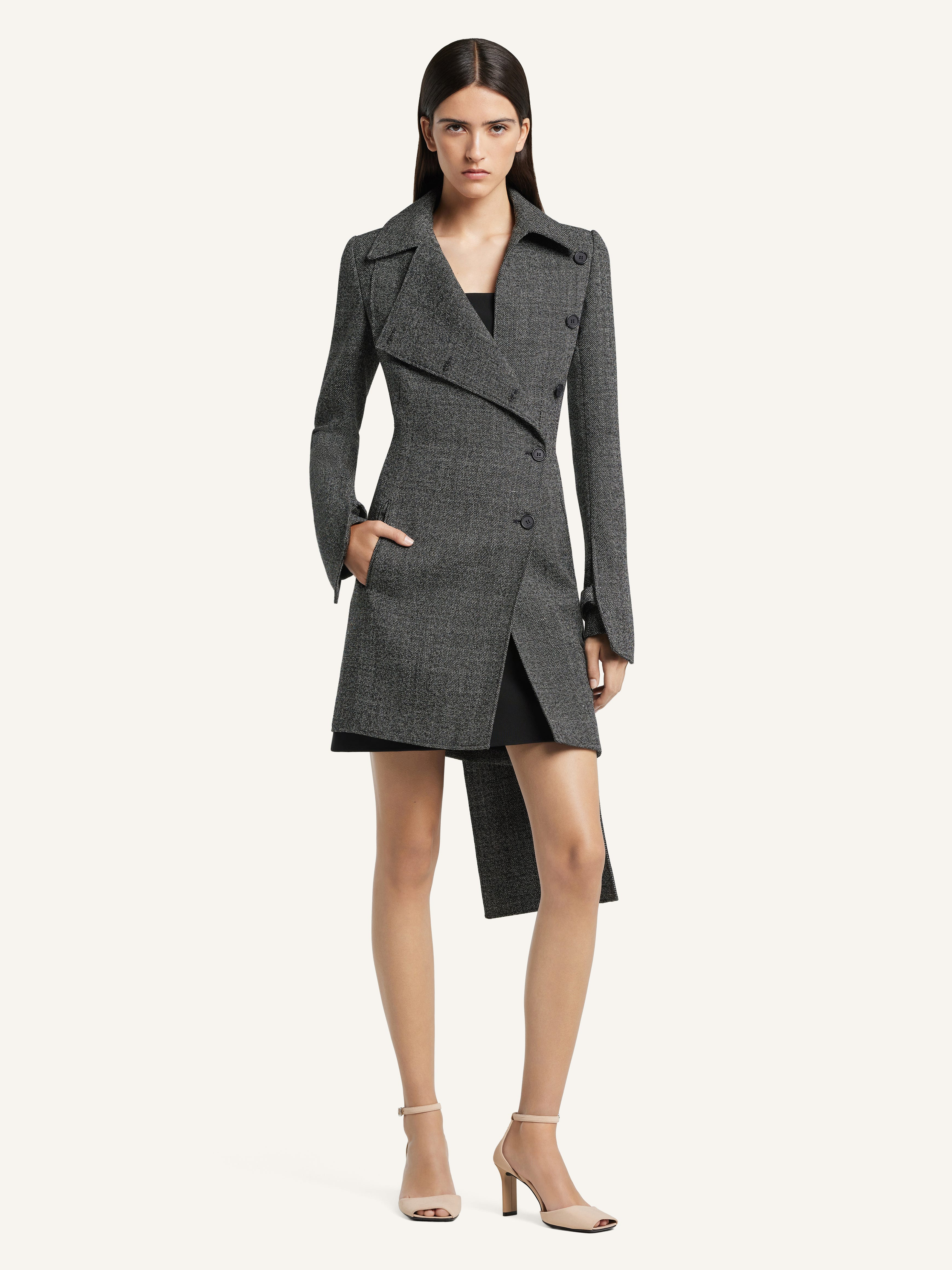OBLIQUE CAVIAR COAT - 2