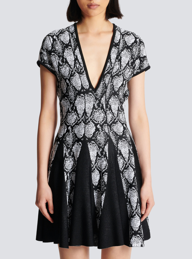 Snakeskin jacquard dress 5