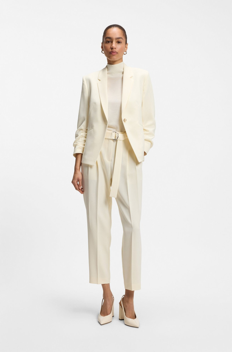 BOSS SLIM-FIT BLAZER IN JAPANESE CREPE WITH RUCHED SLEEVES outlook