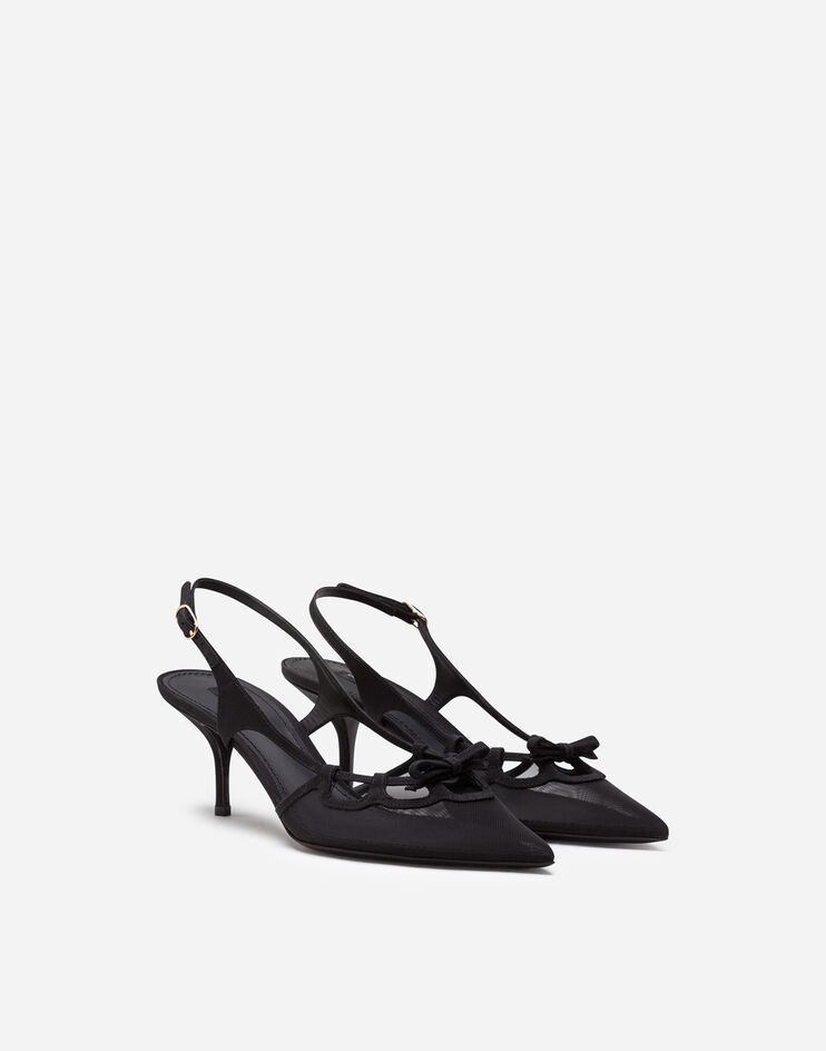 Slingback shoes in mesh and grosgrain - 2