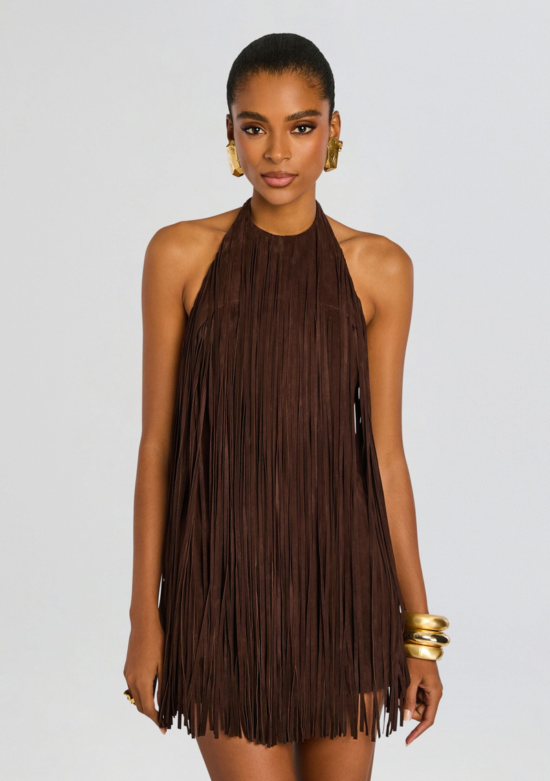 LAYKHA SUEDE LEATHER DRESS 5