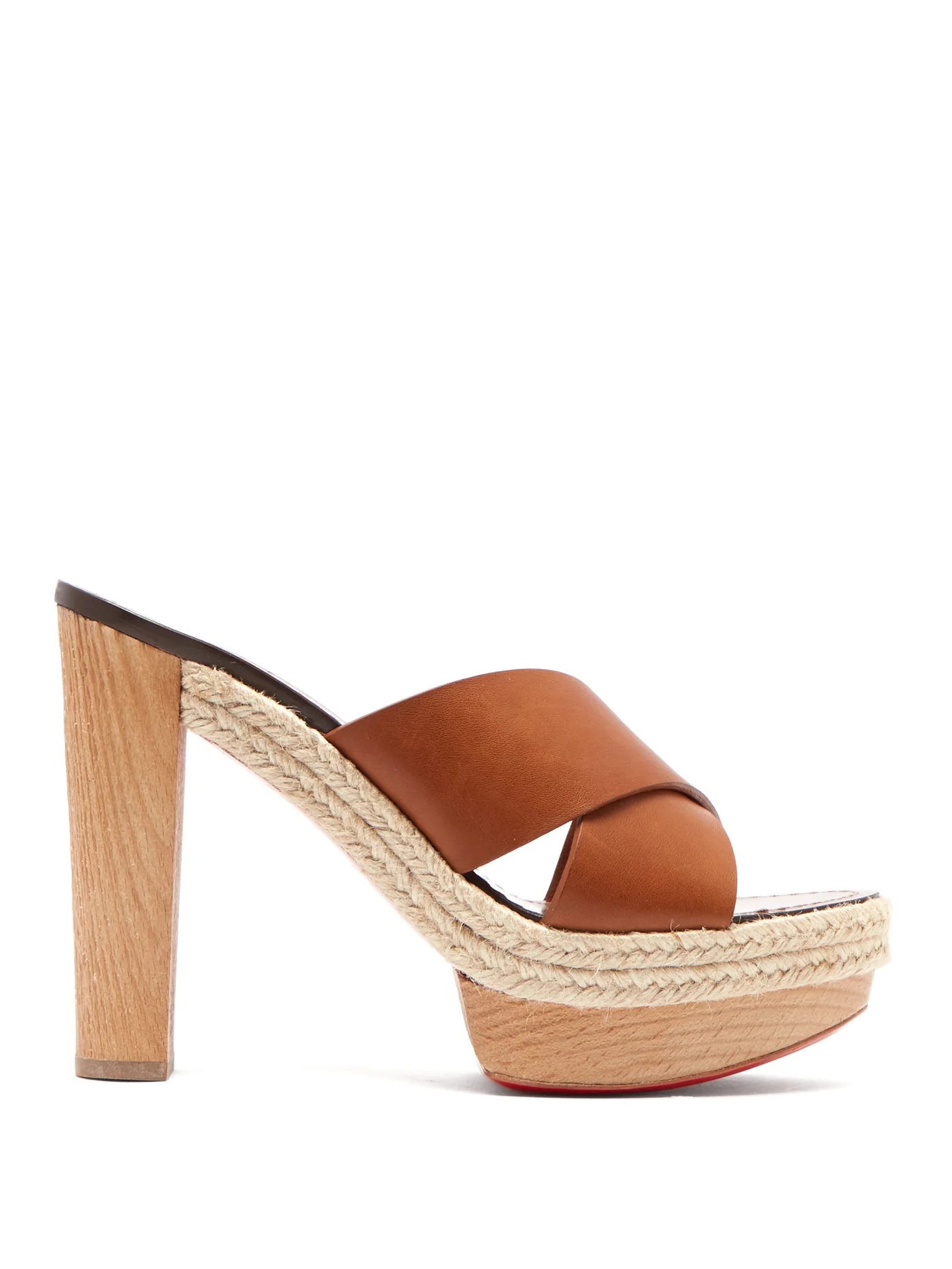 Lagoana 130 leather platform mules - 1