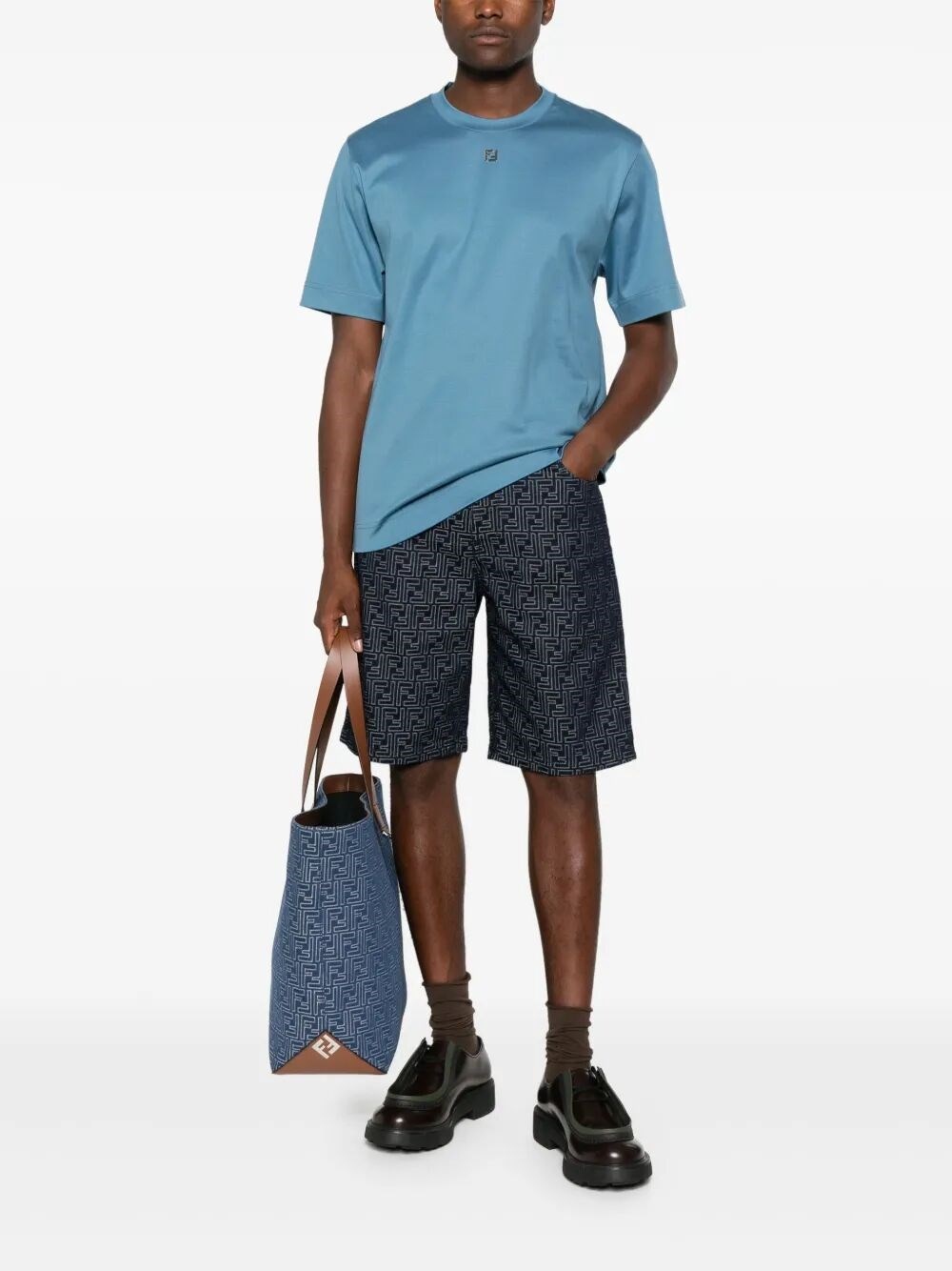 `FF` Denim Shorts - 2