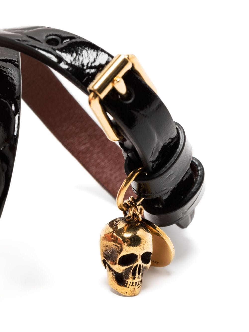 skull double-wrap leather bracelet - 3