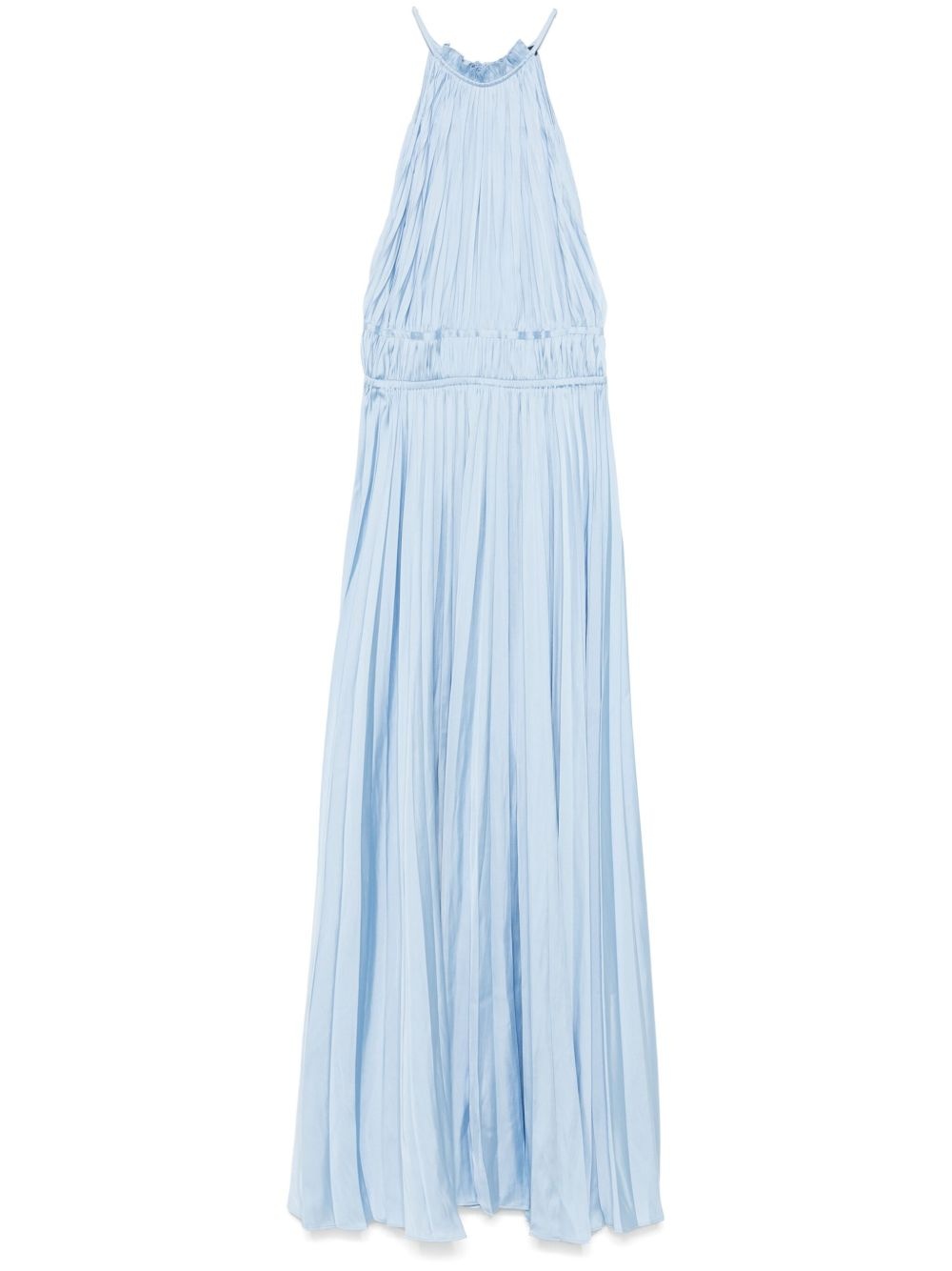 plissé-effect maxi dress - 1