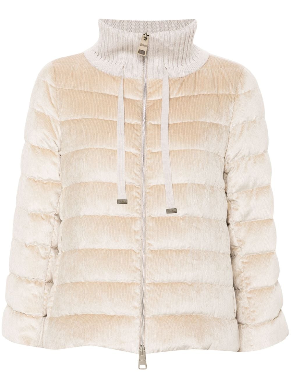 Resort Cape velvet puffer jacket - 1