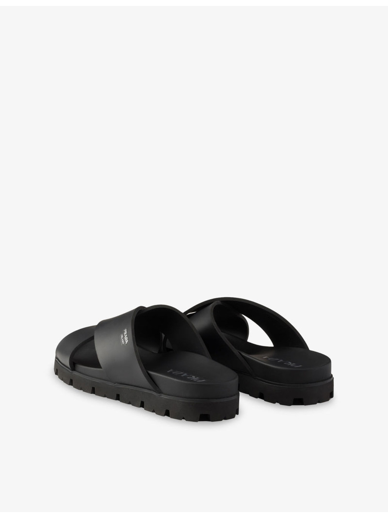 Prada Crisscross Rubber Sandals outlook