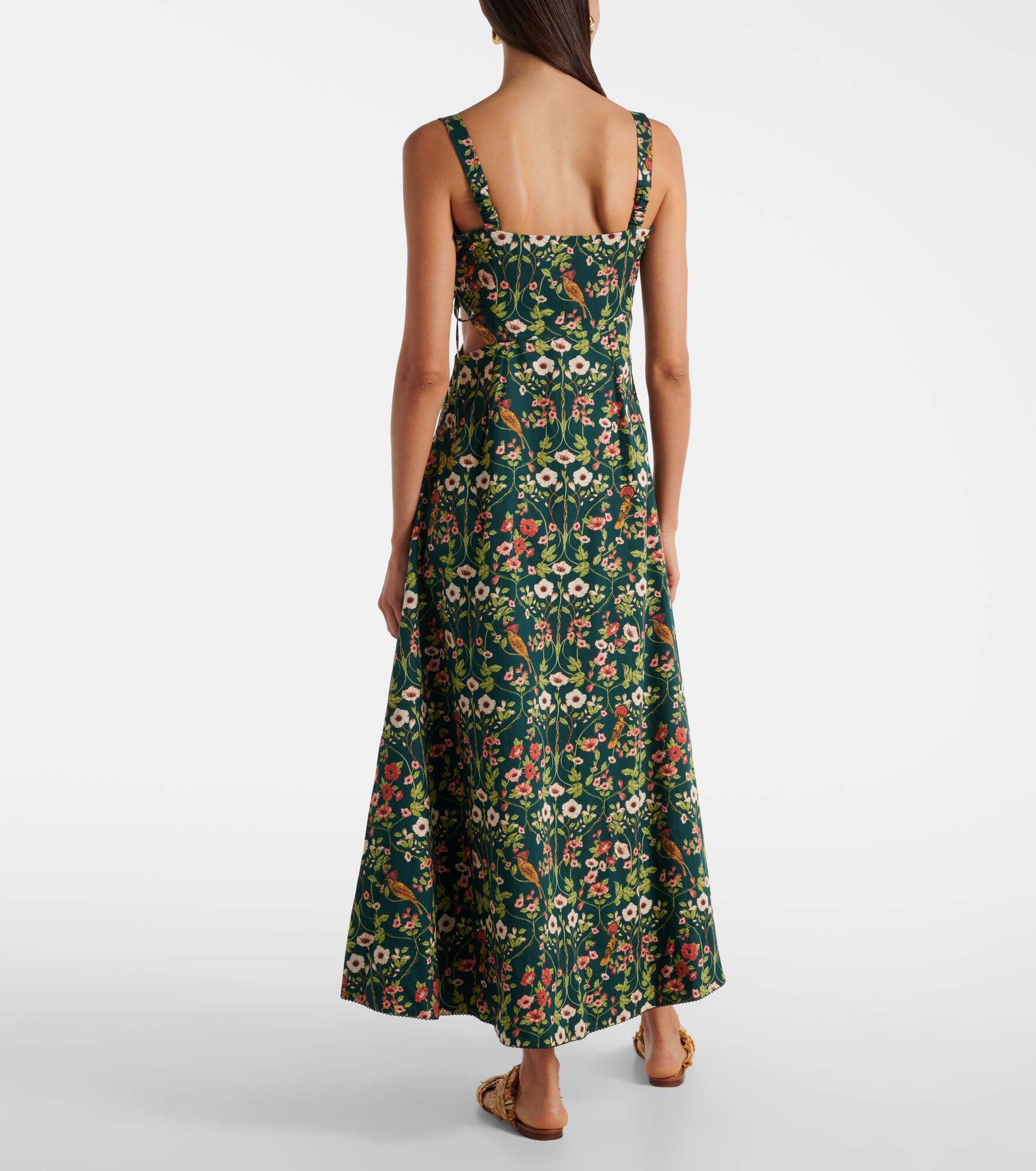 Verano cutout floral cotton midi dress - 3