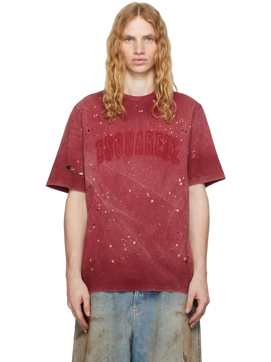 Red Loose-Fit T-shirt - 1