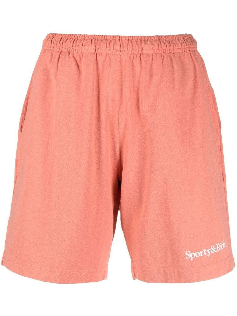 logo-print cotton shorts 1