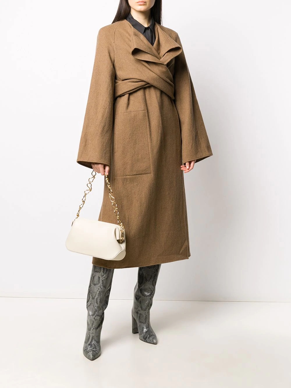 open front midi coat  - 2