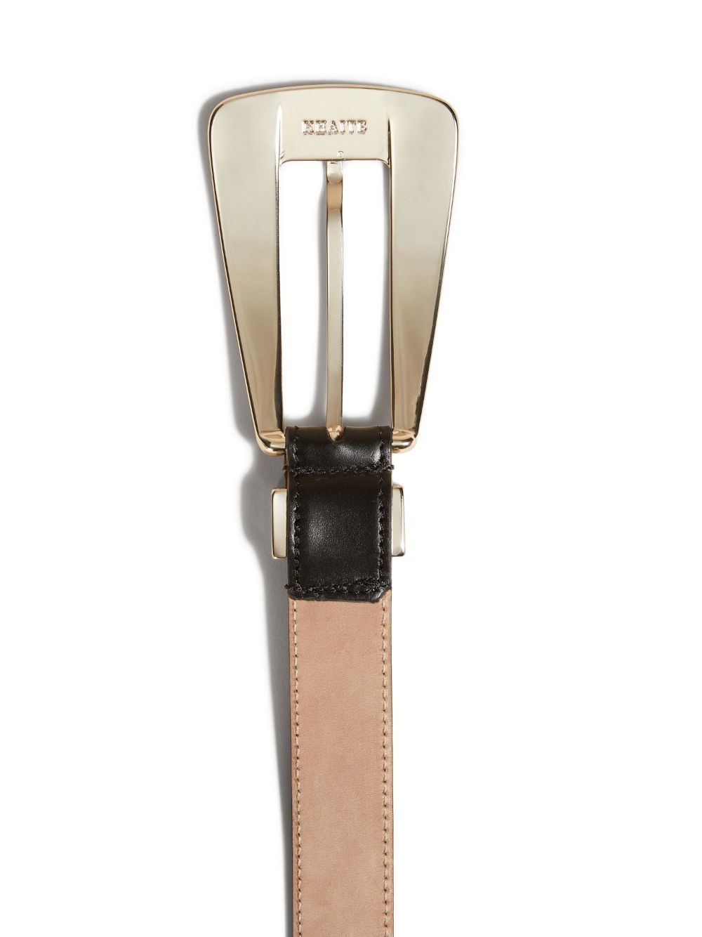 buckle leather belt - 3