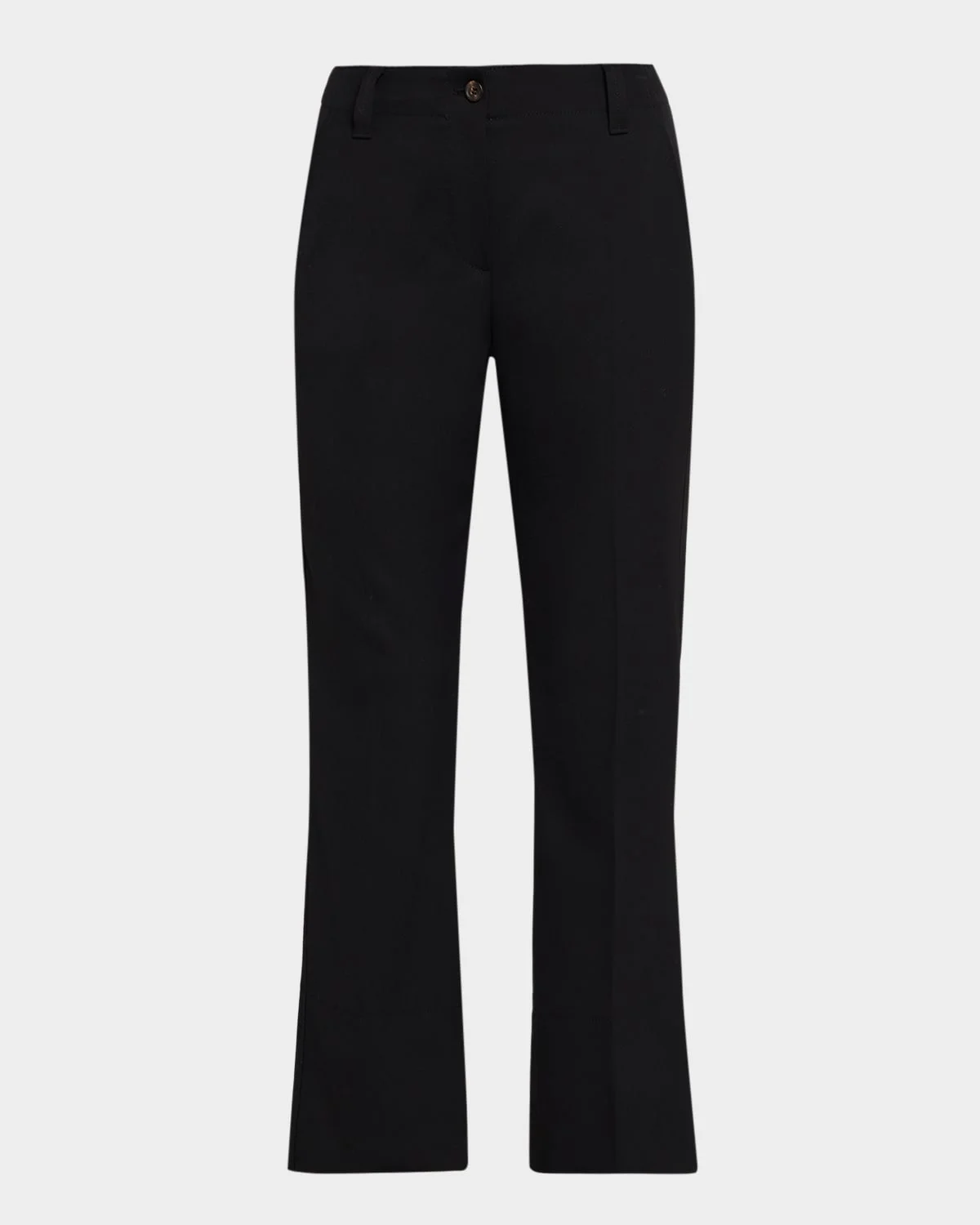 Wool Gabardine Kickflare Ankle Trousers - 1