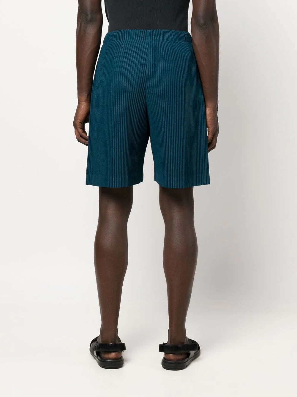 pleated knee-length shorts - 4