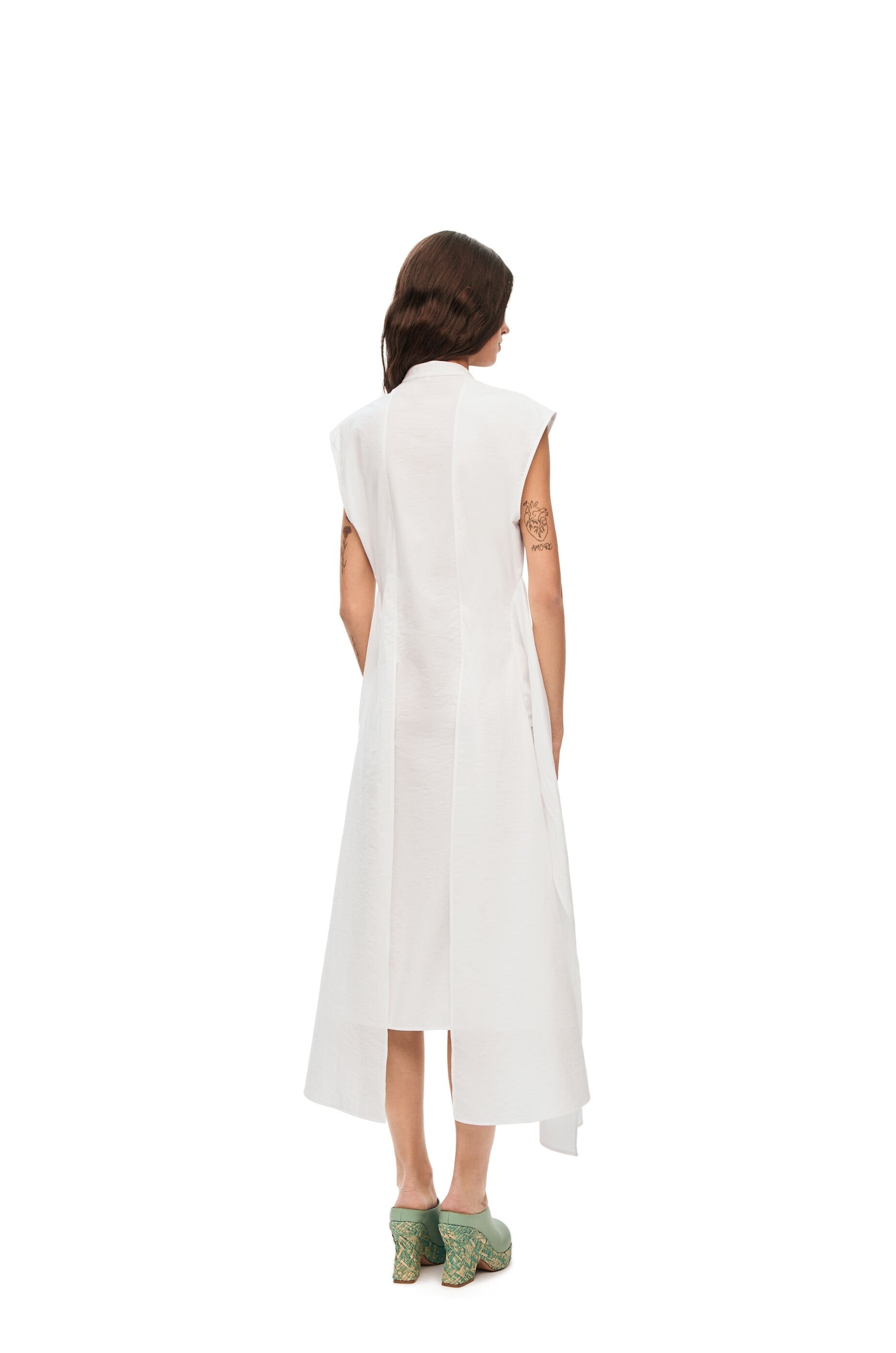 Knot shirt dress in cotton - 4