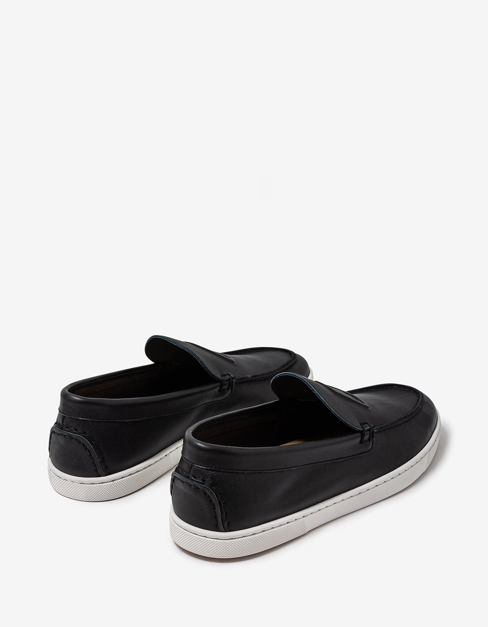 Christian Louboutin Varsiboat Black Leather Boat Shoes - 7