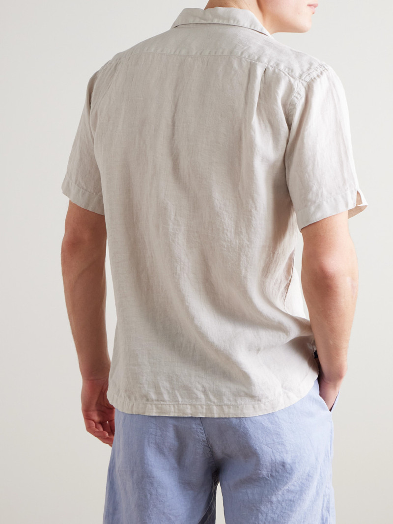 Palmito Mc Pat Convertible-Collar Linen Shirt 3