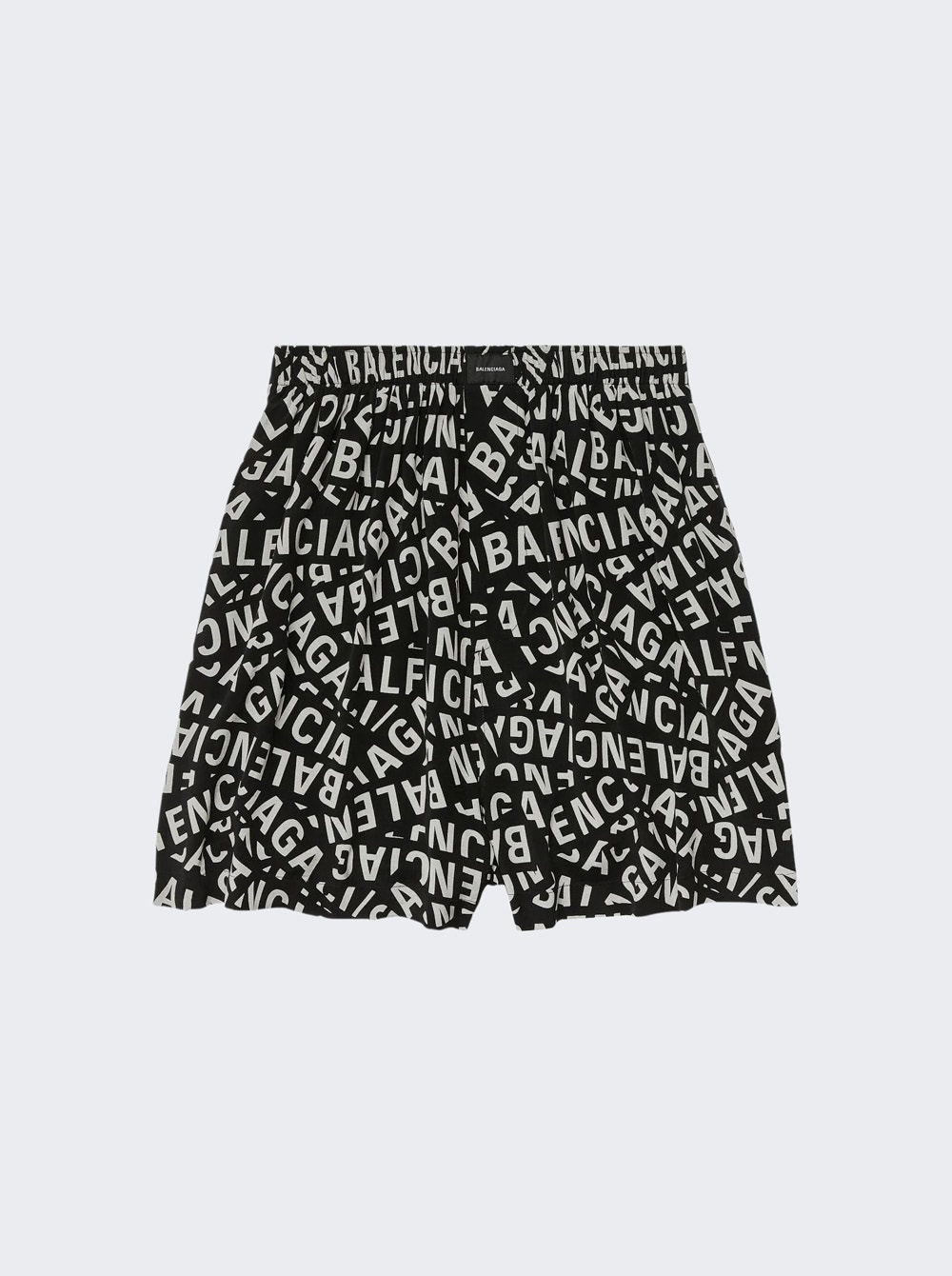 BALENCIAGA Logo Shorts Black And Grey | thewebster | REVERSIBLE