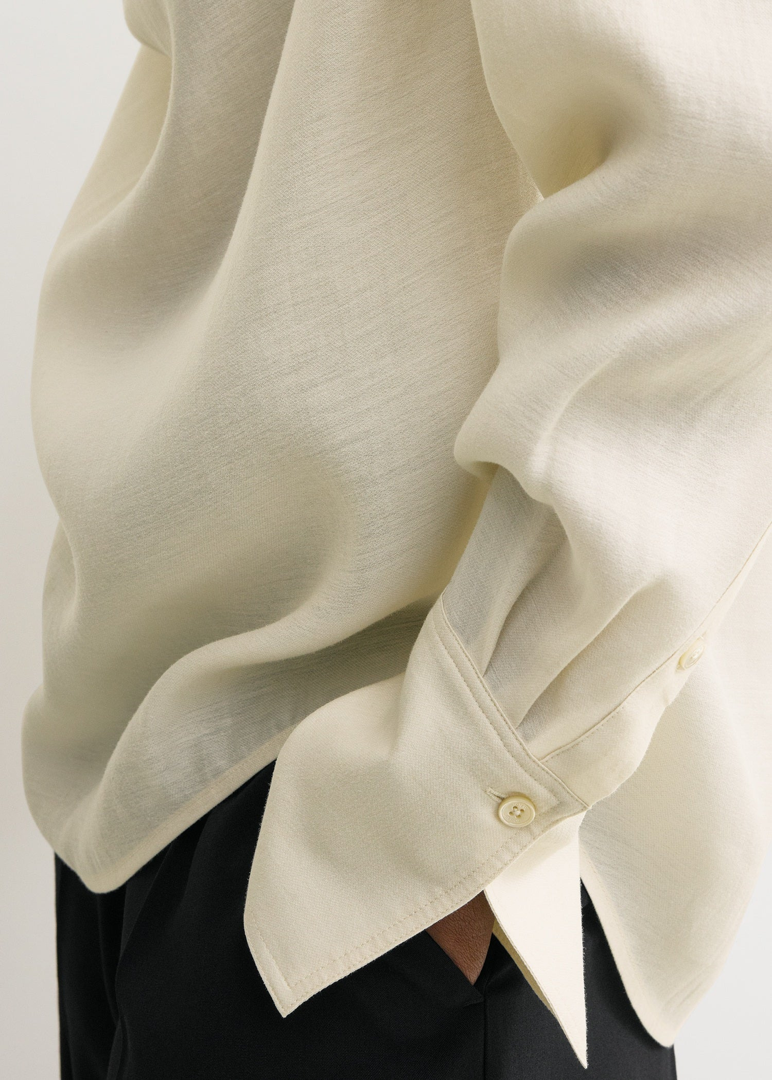 Cowl blouse ecru - 6