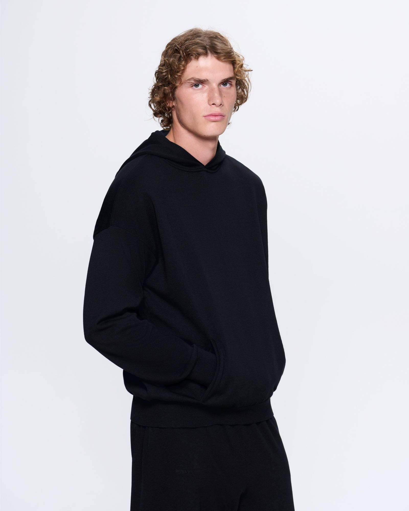 Mens DNA Knitted Hoodie - Black - 2