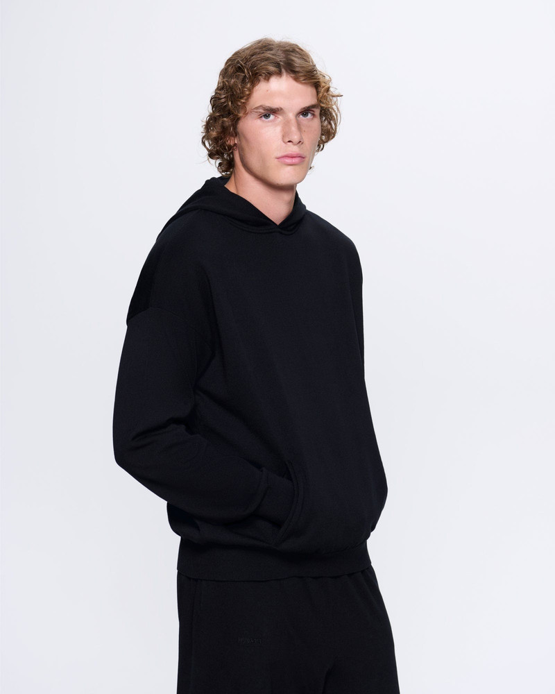 PANGAIA Mens DNA Knitted Hoodie - Black outlook