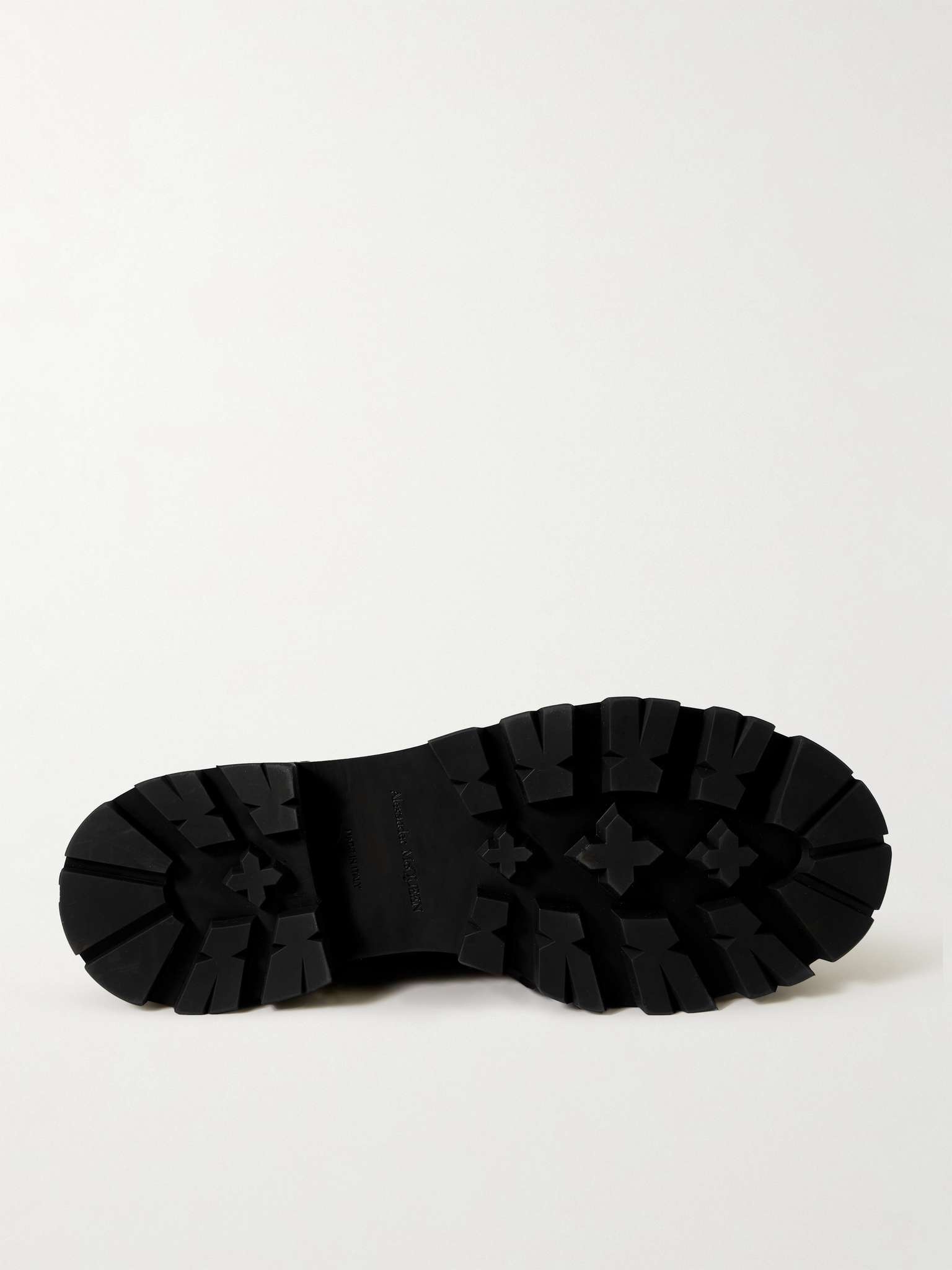 Embellished Polished-Leather Penny Loafers - 7