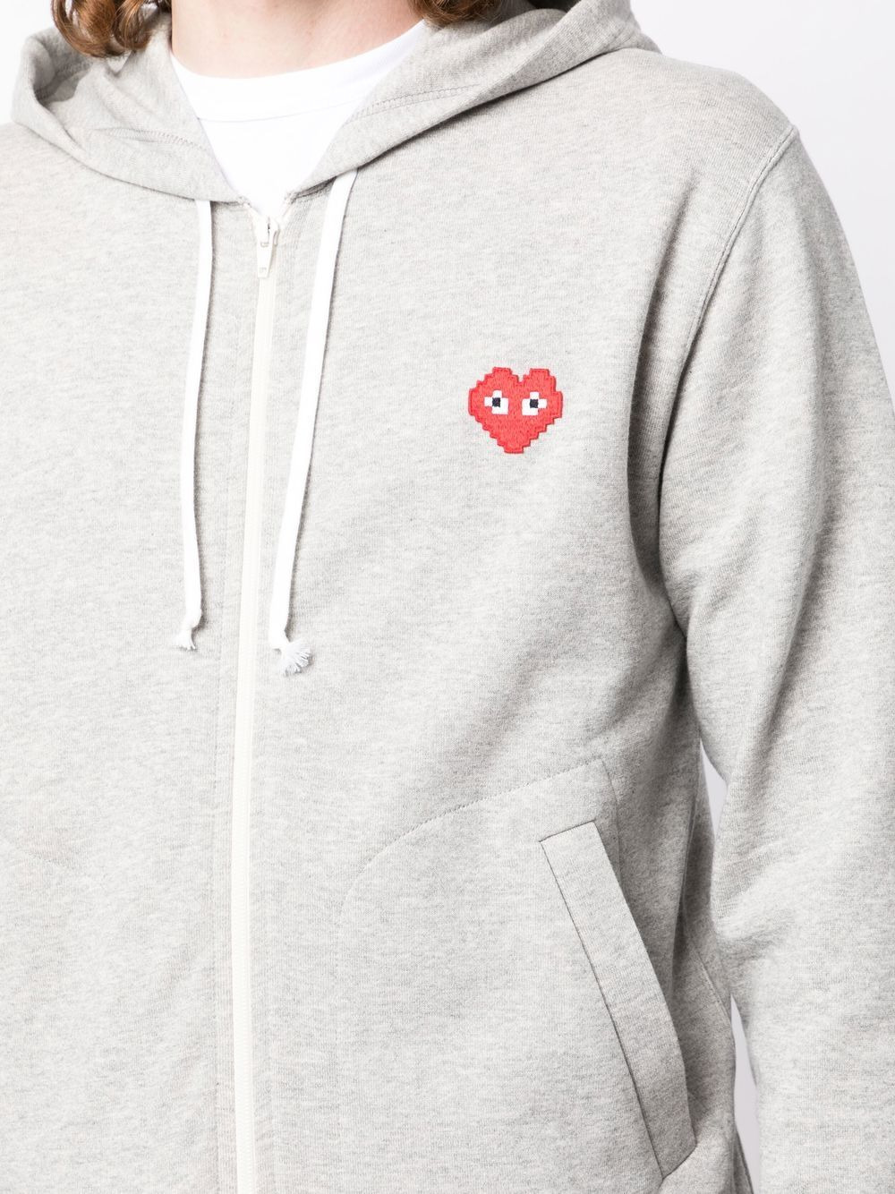 logo-patch zip-up hoodie - 5