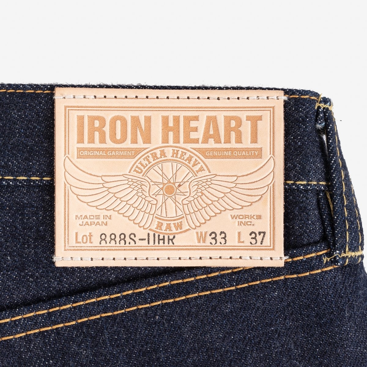 IH-888S-UHR 21/23oz Ultra Heavy Raw Selvedge Denim Medium/High Rise Tapered - 8